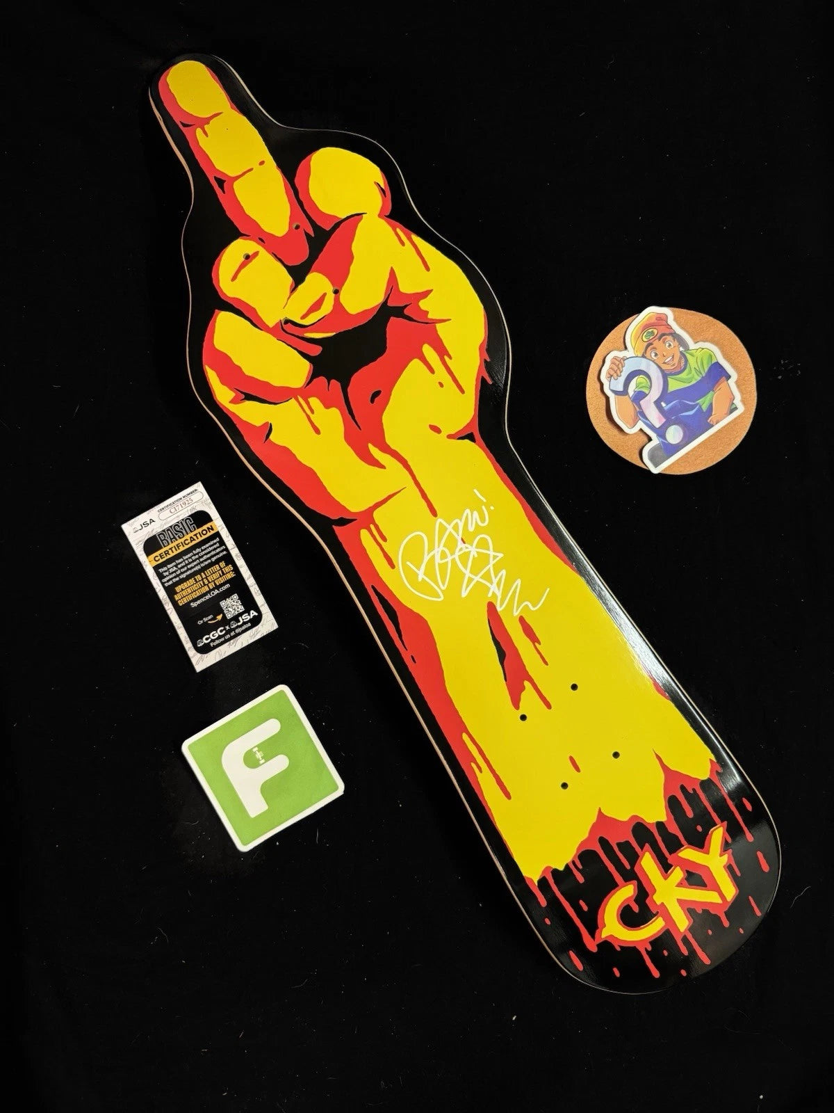 Signed Bam Margera HIM Element CKY Autographed Cruiser Skateboard Deck