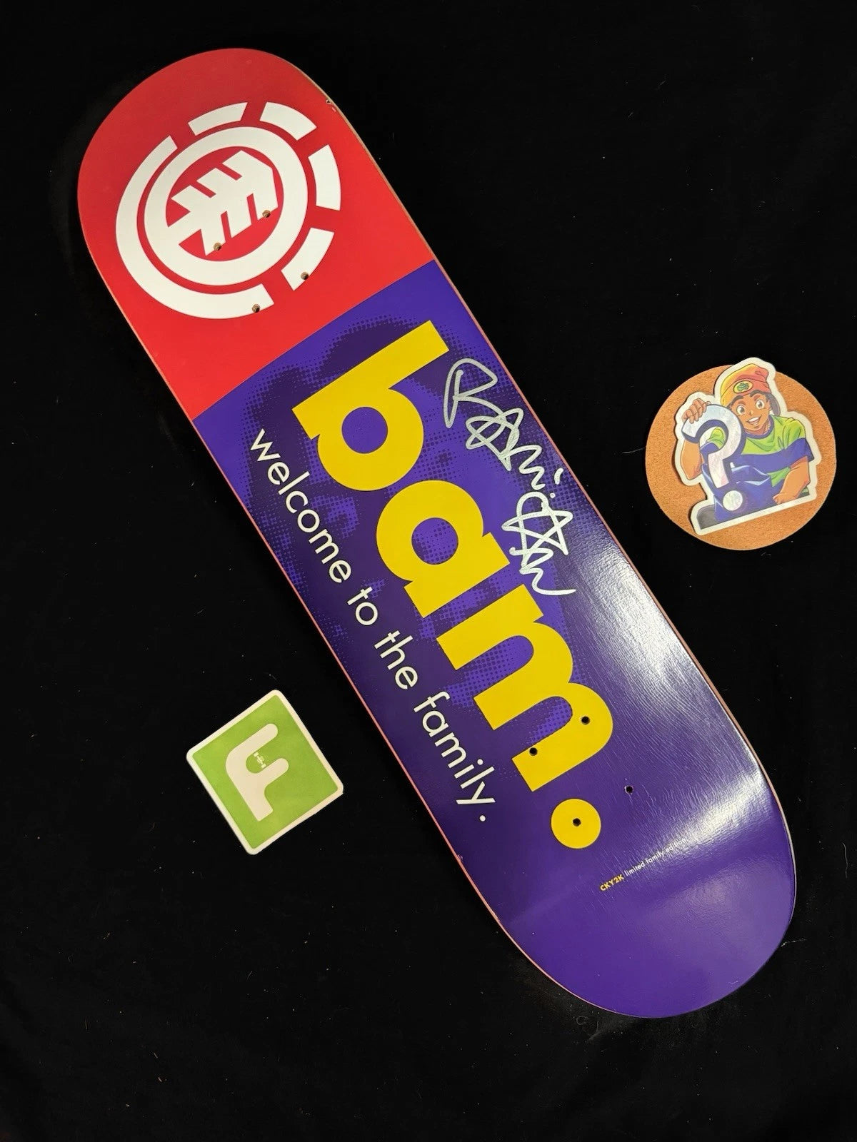 Signed Bam Margera HIM Element CKY 2000s Autographed Skateboard Deck