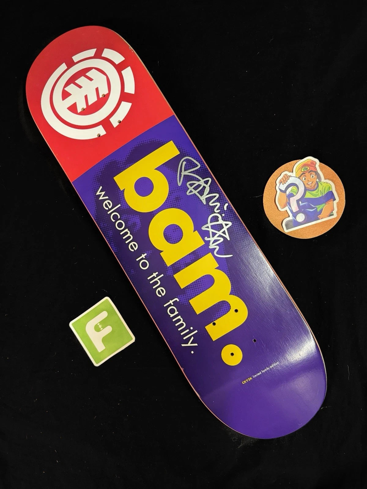 Signed Bam Margera HIM Element CKY 2000s Autographed Skateboard Deck