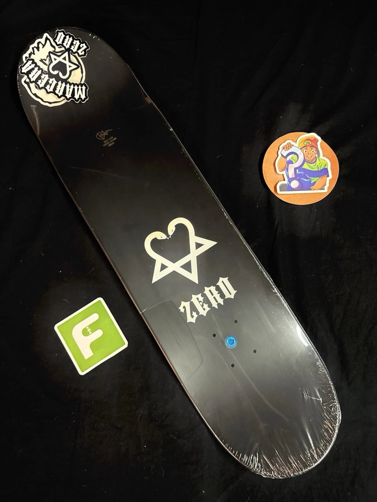 Signed Bam Margera Black Blood Drip Autographed Zero Skateboard Deck
