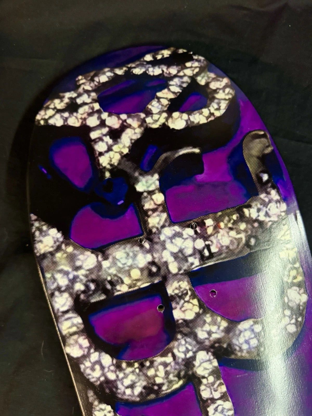 Signed Bam Margera Black Dip Purple Diamond Grills HIM Autographed Skateboard Deck