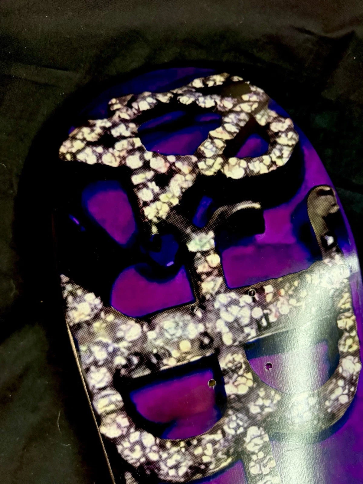 Signed Bam Margera Black Dip Purple Diamond Grills HIM Autographed Skateboard Deck