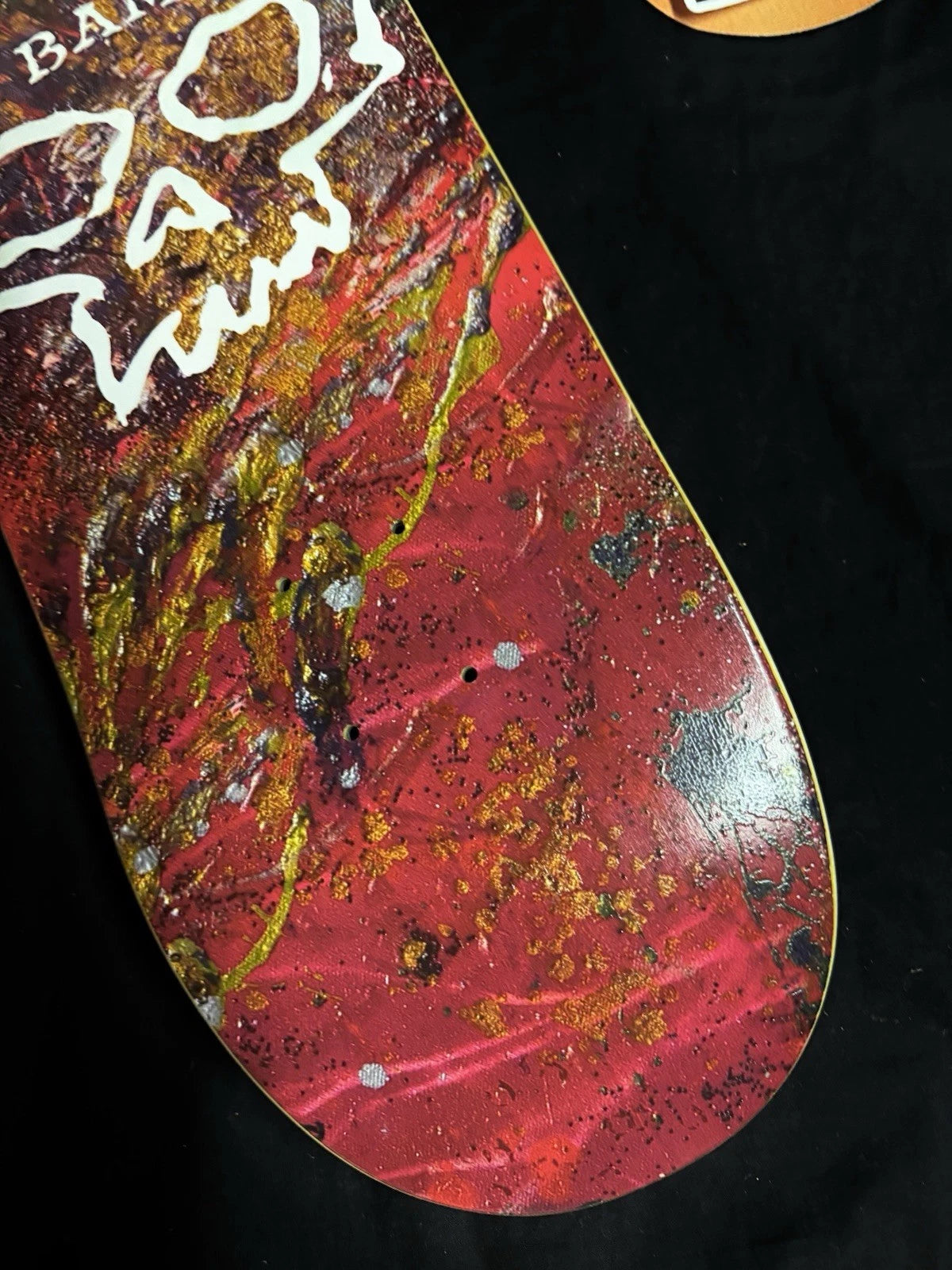 Signed Bam Margera Splattered Skull Limited Zero Autographed Skateboard Deck