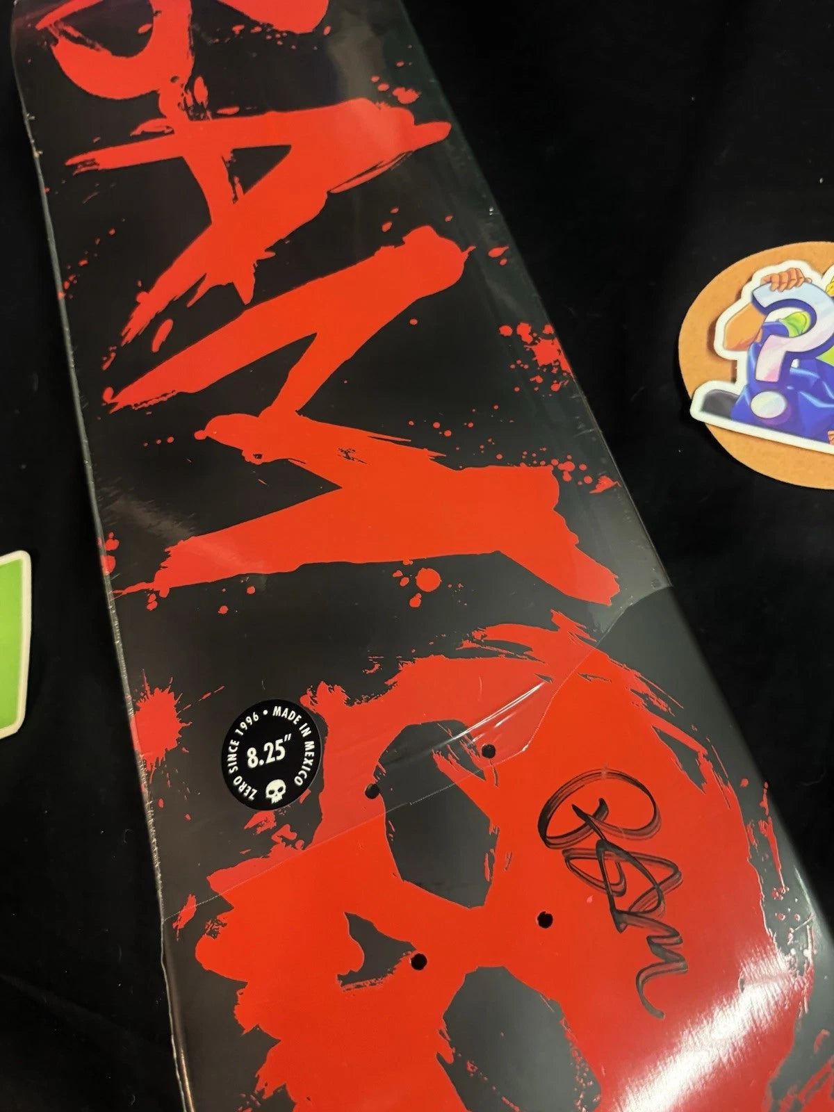 Signed Bam Margera Splatter Red Skull Limited Autographed Zero Skateboard Deck
