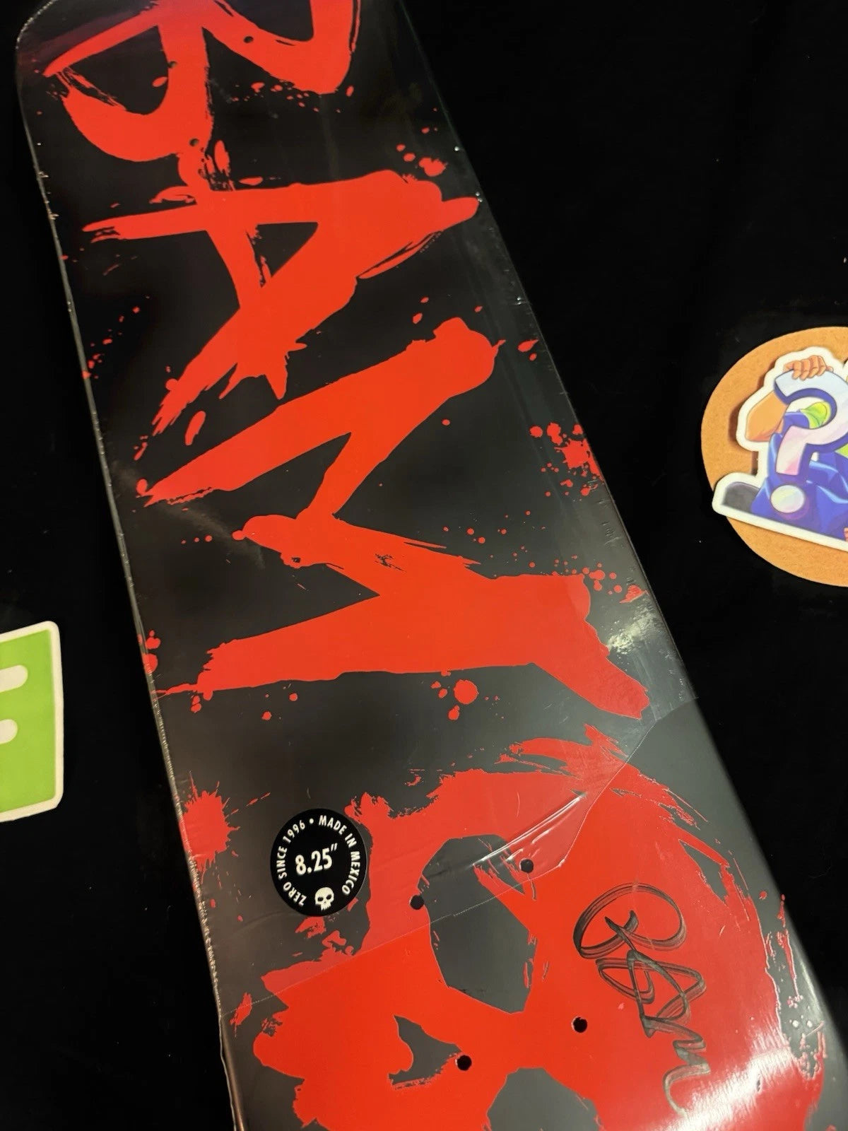 Signed Bam Margera Splatter Red Skull Limited Autographed Zero Skateboard Deck