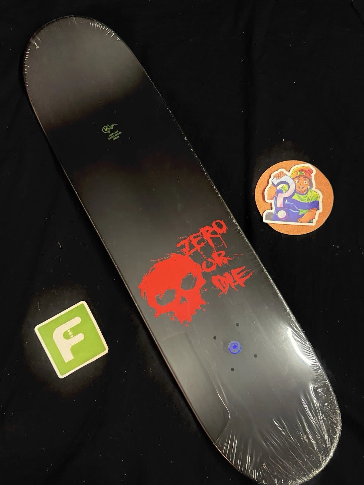 Signed Bam Margera Splatter Red Skull Limited Autographed Zero Skateboard Deck