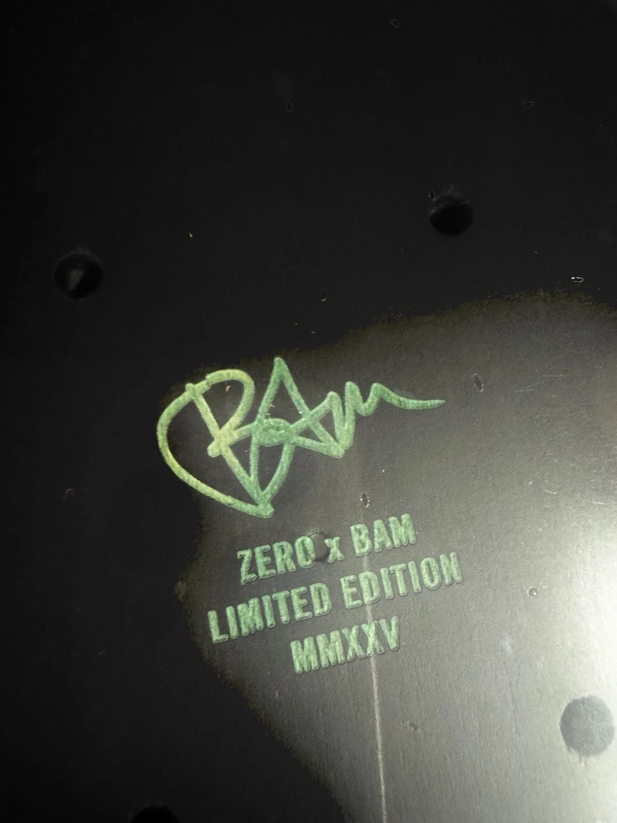 Signed Bam Margera Splatter Red Skull Limited Autographed Zero Skateboard Deck