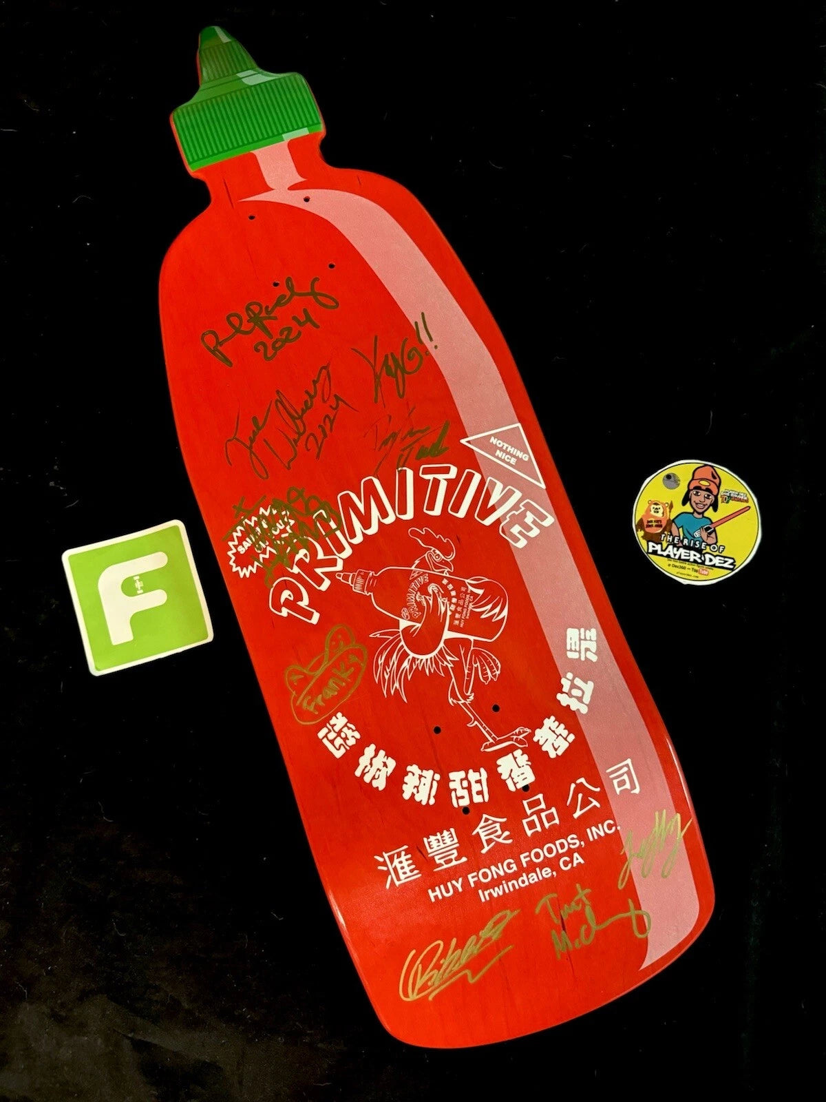 Primitive Team Signed Sriracha Paul Rodriguez Autographed Skateboard Deck