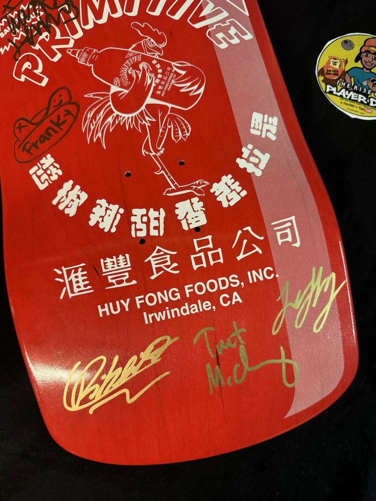 Primitive Team Signed Sriracha Paul Rodriguez Autographed Skateboard Deck