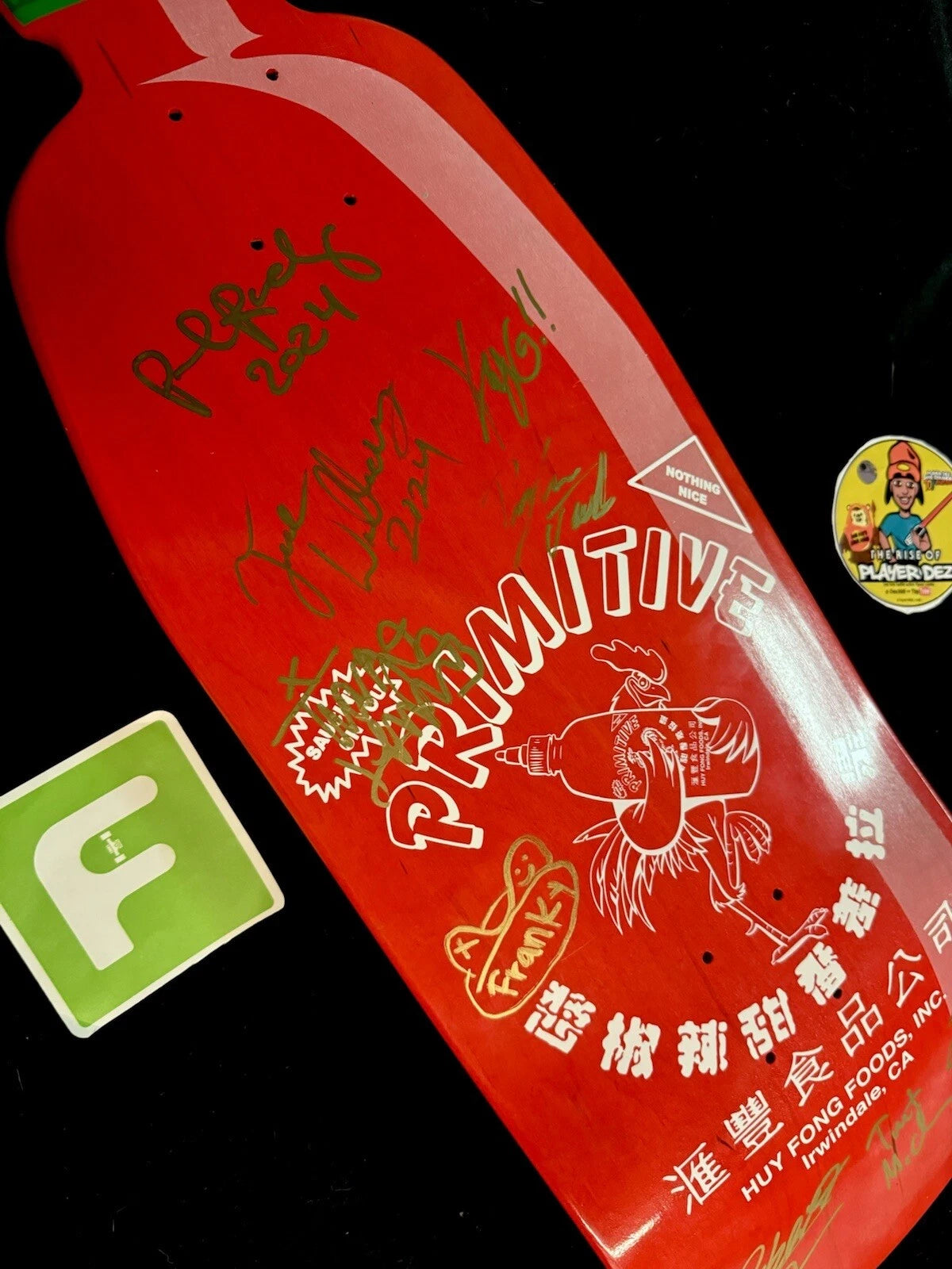 Primitive Team Signed Sriracha Paul Rodriguez Autographed Skateboard Deck