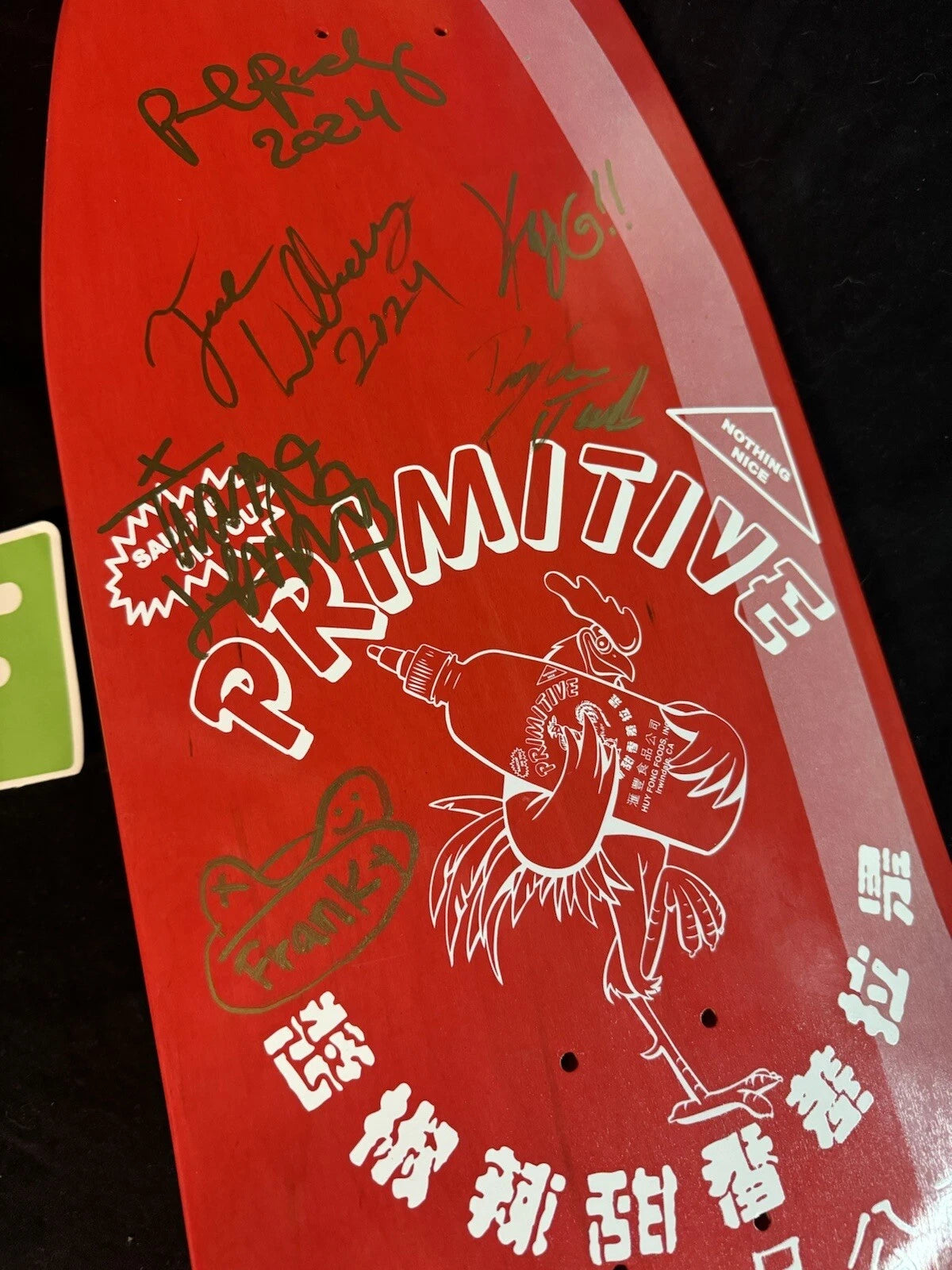 Primitive Team Signed Sriracha Paul Rodriguez Autographed Skateboard Deck