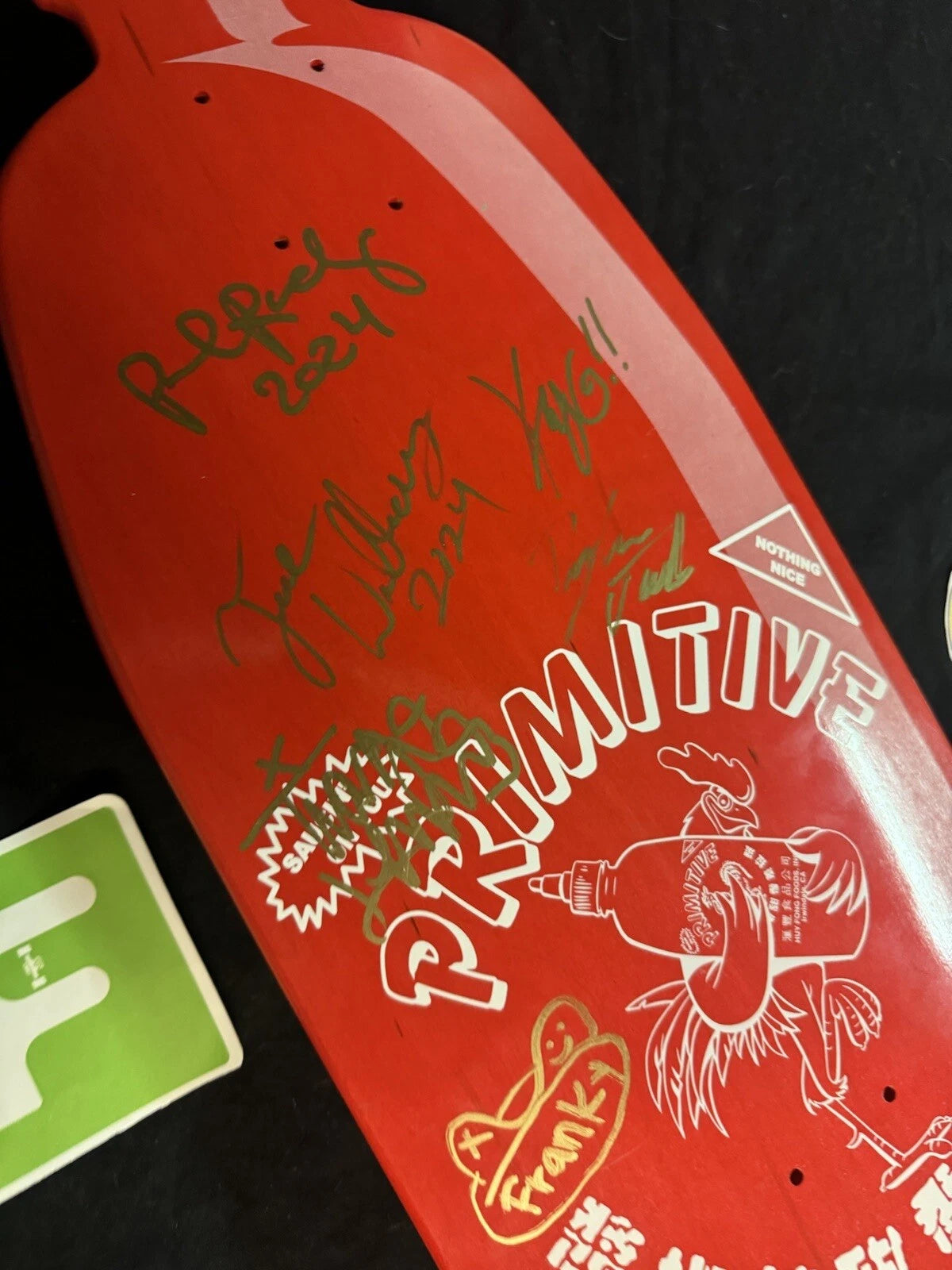 Primitive Team Signed Sriracha Paul Rodriguez Autographed Skateboard Deck