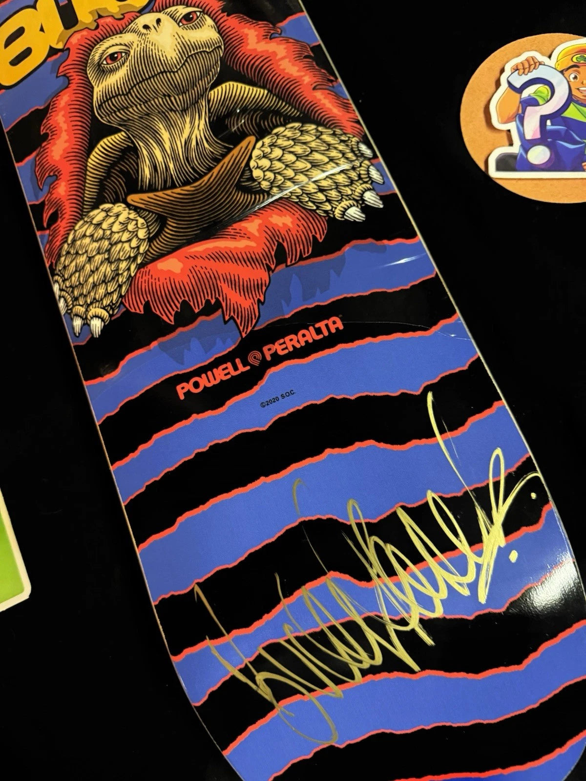 Signed Bucky Lasek Tortoise Powell Peralta Autographed Flight Skateboard Deck