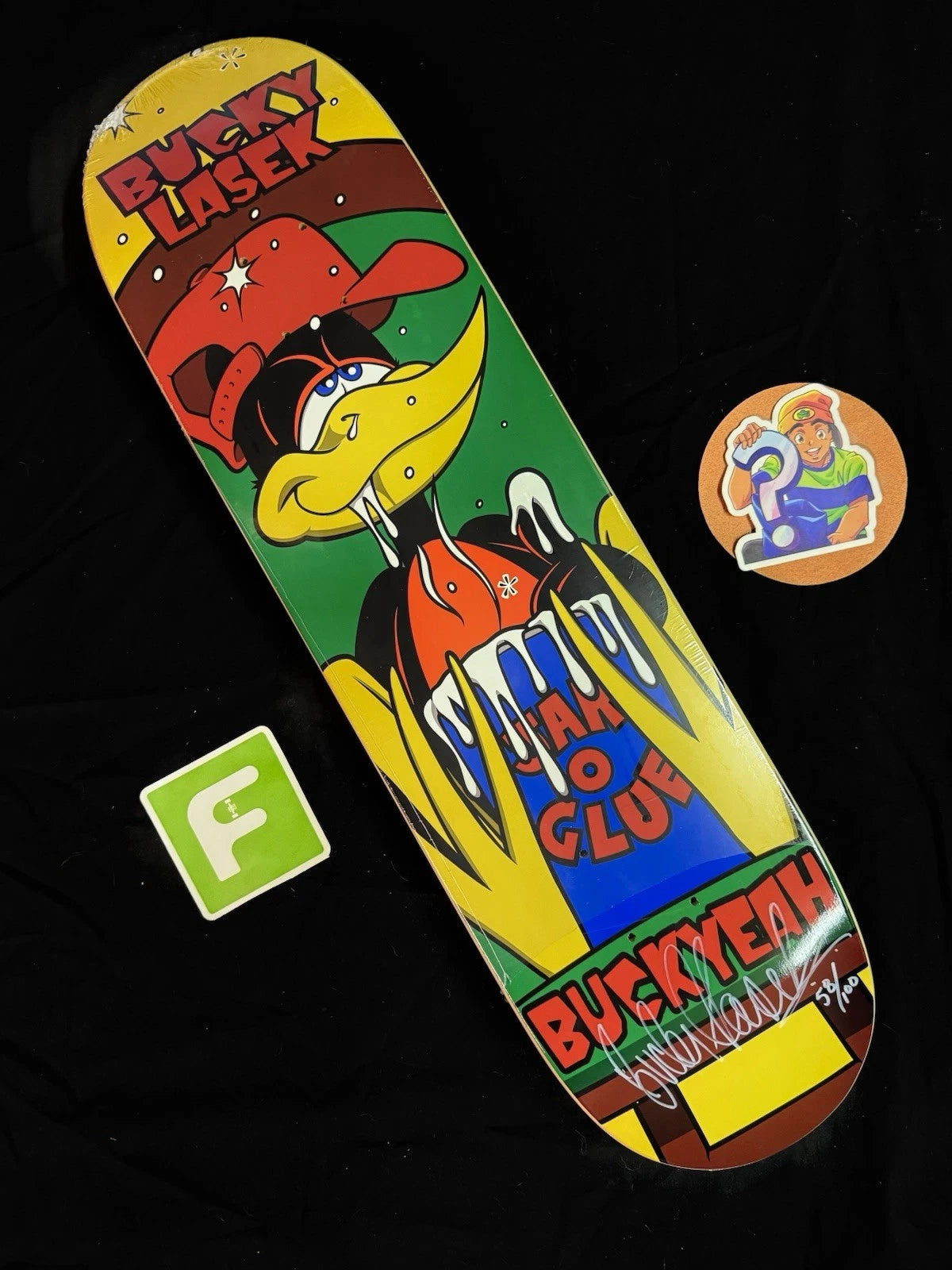 Signed Bucky Lasek Glue Jar Oriole Limited Autographed Skateboard Deck