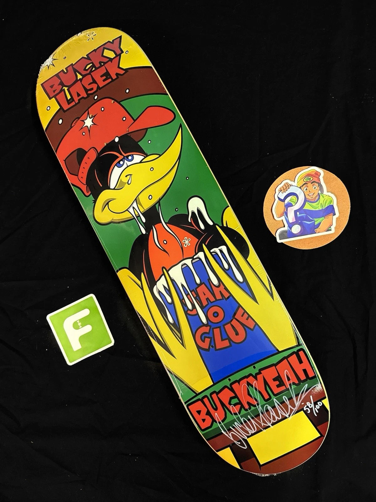 Signed Bucky Lasek Glue Jar Oriole Limited Autographed Skateboard Deck