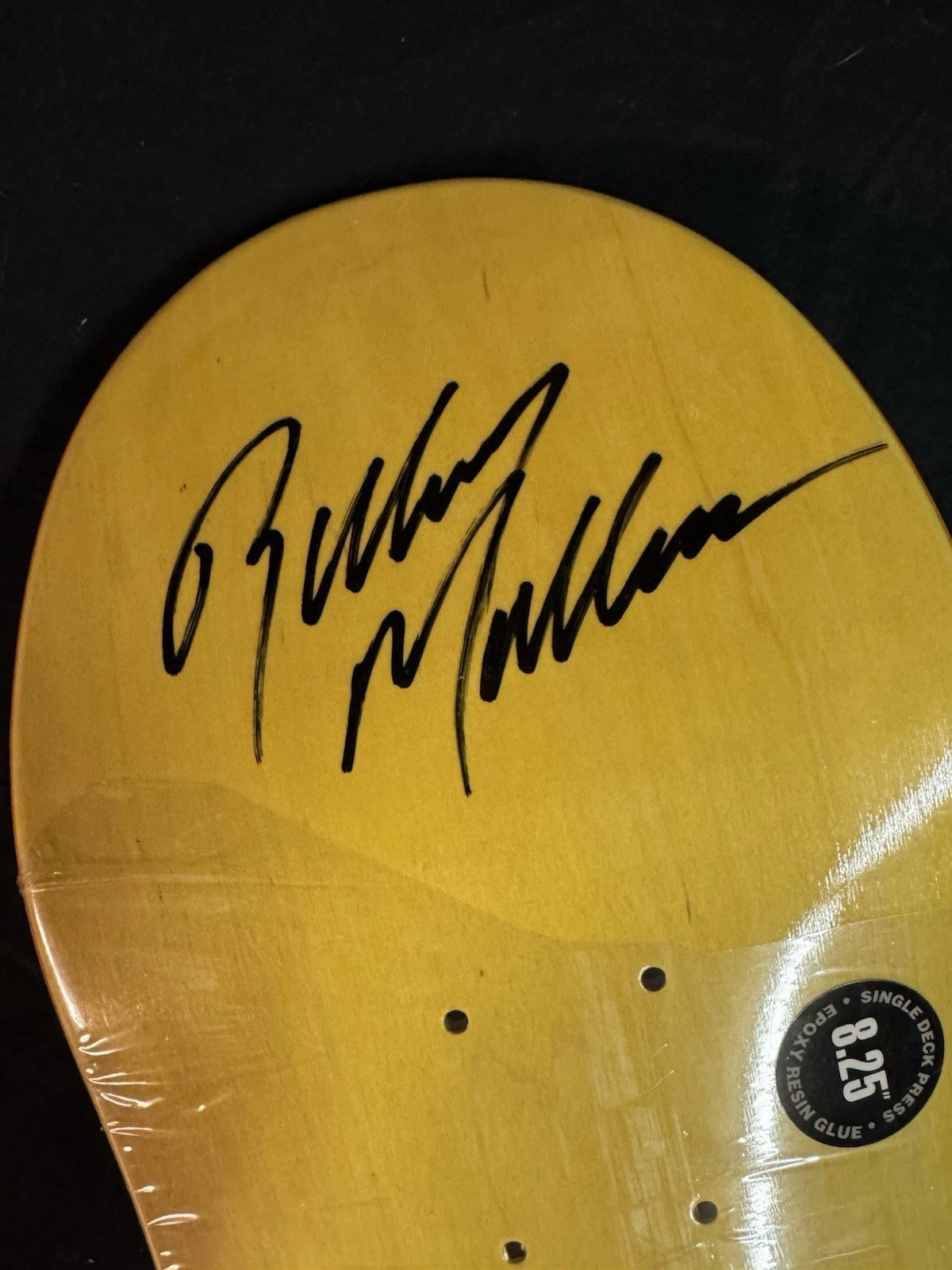 Signed Rodney Mullen Cat in the Hat Almost Autographed Skateboard Deck Yellow