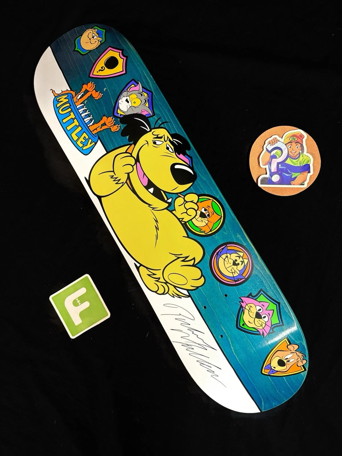 Signed Rodney Mullen Muttley Hanna Barbera Autographed Almost Skateboard Deck