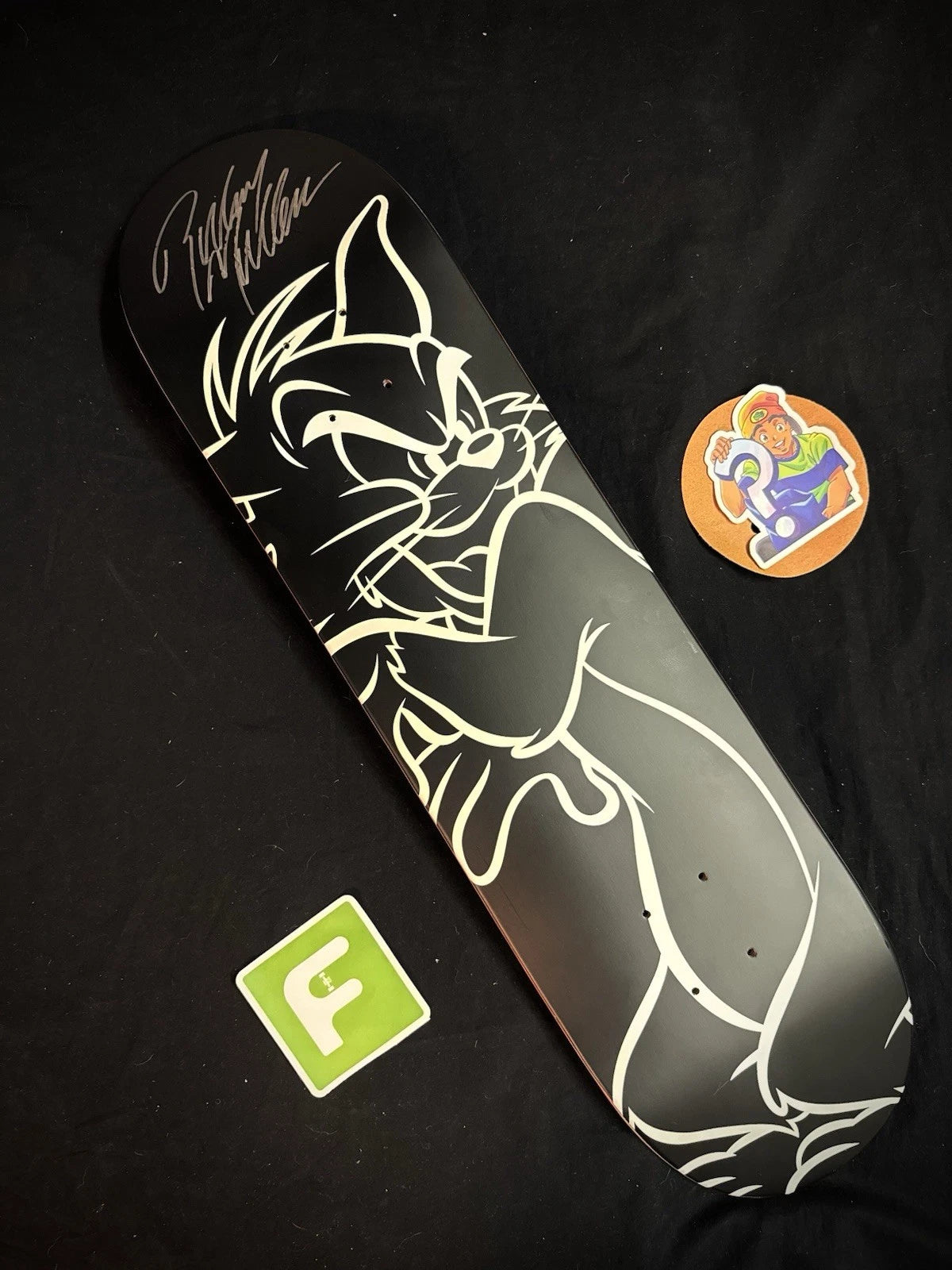 Signed Rodney Mullen Tom And Jerry Autographed Almost Skateboard Deck