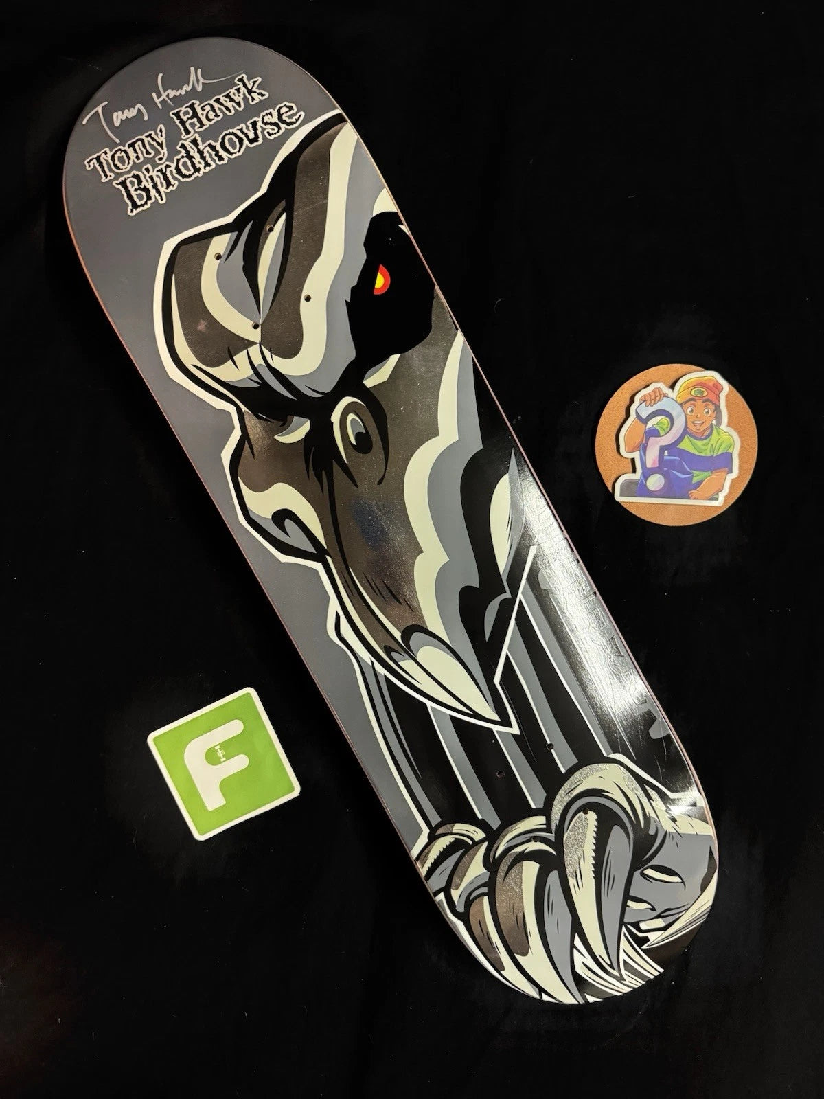 Signed Tony Hawk Gunmetal Falcon 2 THPS Birdhouse Autographed Skateboard Deck