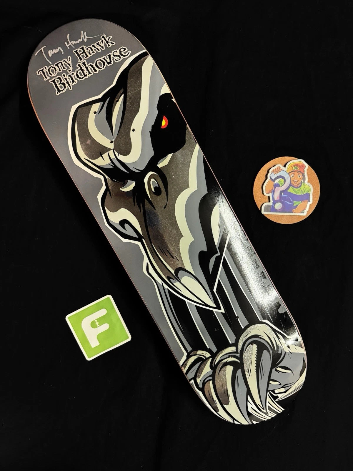 Signed Tony Hawk Gunmetal Falcon 2 THPS Birdhouse Autographed Skateboard Deck