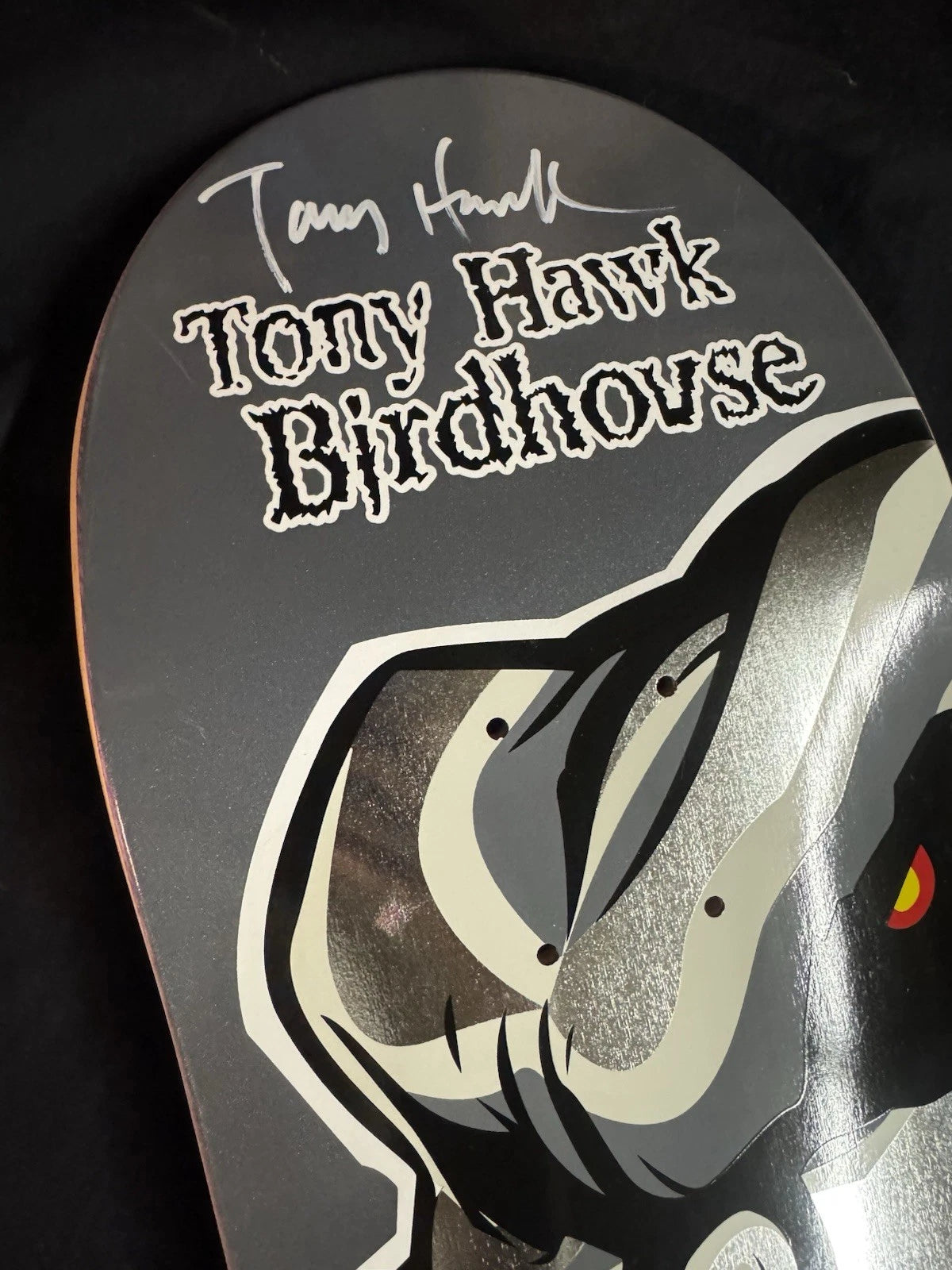 Signed Tony Hawk Gunmetal Falcon 2 THPS Birdhouse Autographed Skateboard Deck