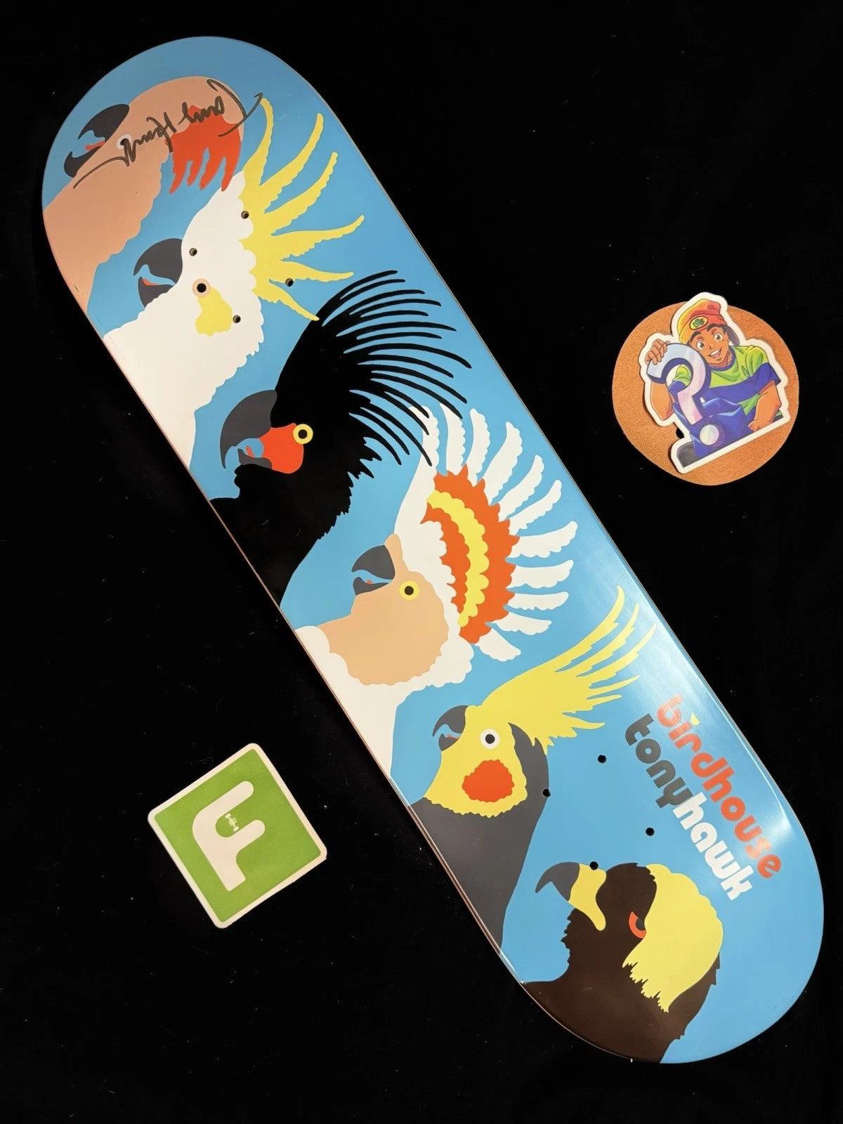 Signed Tony Hawk Bird Gang Autographed Birdhouse Skateboard Deck