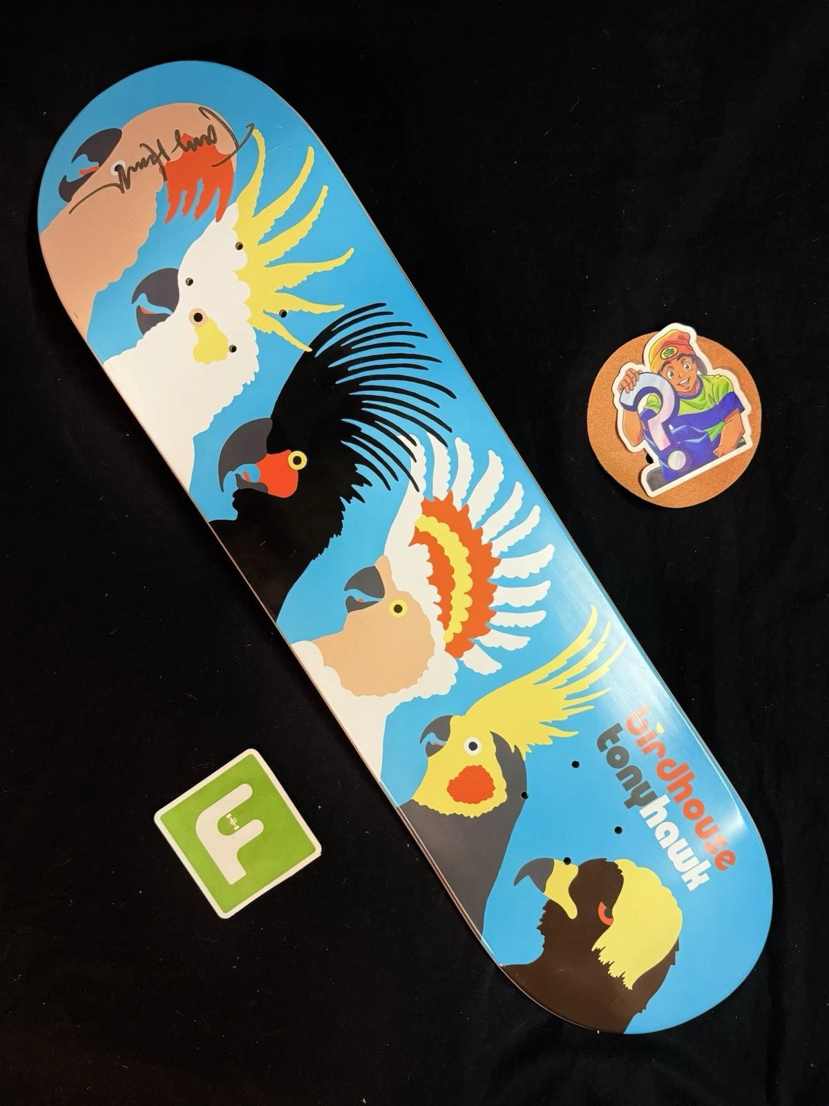 Signed Tony Hawk Bird Gang Autographed Birdhouse Skateboard Deck