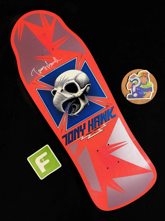 Tony Hawk Signed Bones Brigade Autographed Skateboard Deck Pink Series 6 Powell Peralta Blem