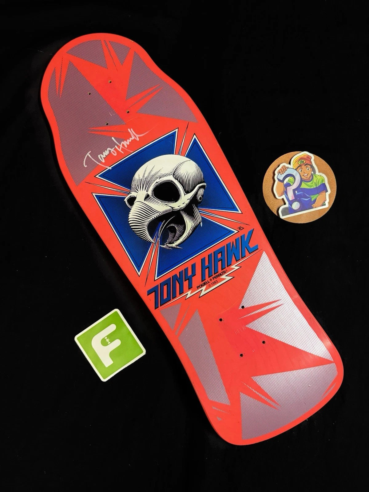 Tony Hawk Signed Bones Brigade Autographed Skateboard Deck Pink Series 6 Powell Peralta Blem