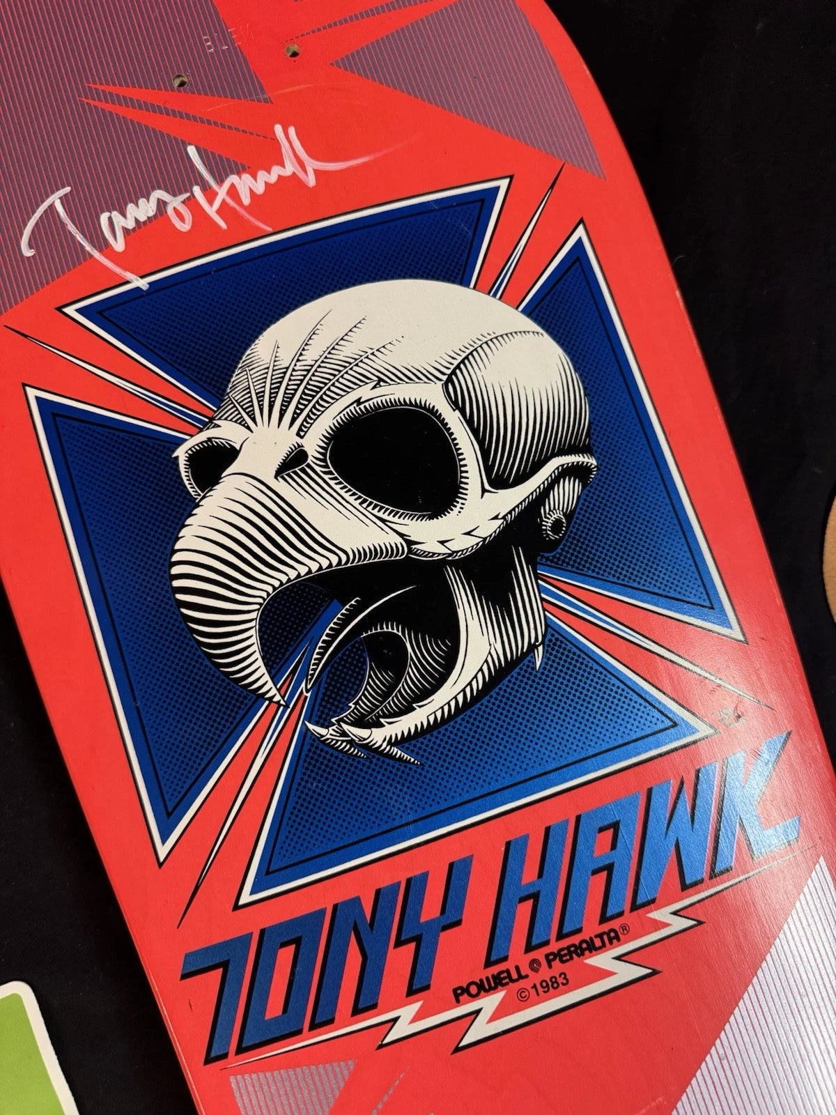 Tony Hawk Signed Bones Brigade Autographed Skateboard Deck Pink Series 6 Powell Peralta Blem
