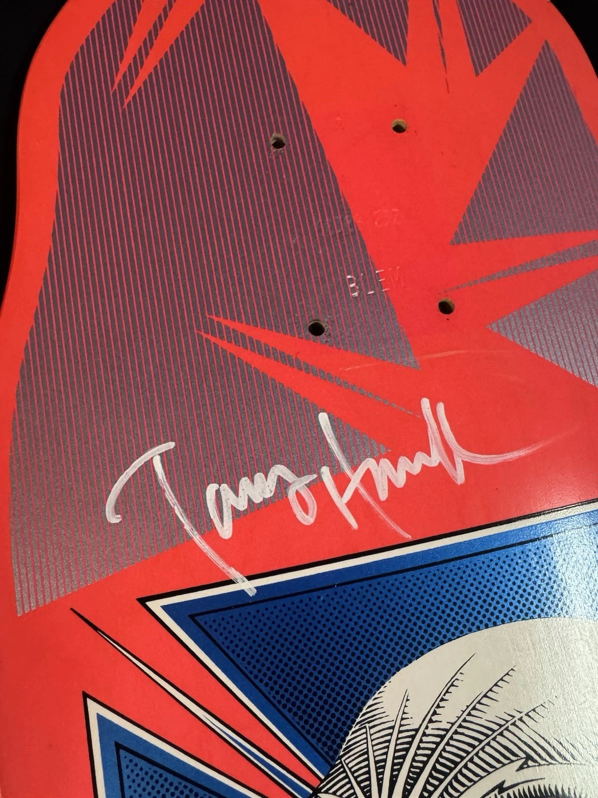Tony Hawk Signed Bones Brigade Autographed Skateboard Deck Pink Series 6 Powell Peralta Blem