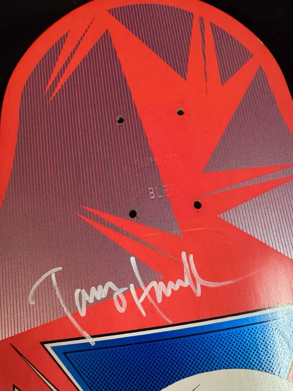 Tony Hawk Signed Bones Brigade Autographed Skateboard Deck Pink Series 6 Powell Peralta Blem