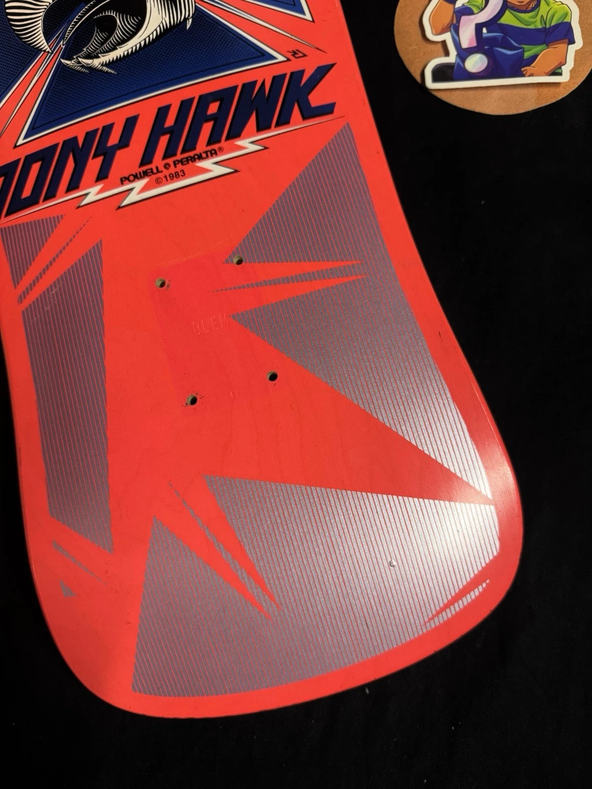 Tony Hawk Signed Bones Brigade Autographed Skateboard Deck Pink Series 6 Powell Peralta Blem