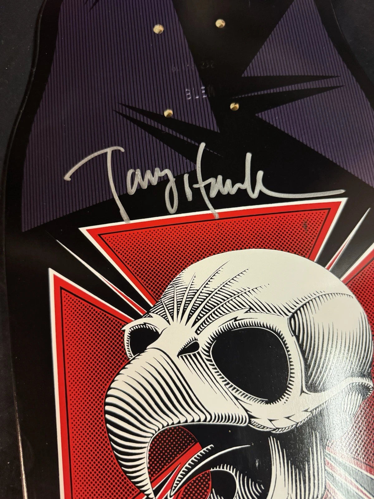 Tony Hawk Signed Bones Brigade Autographed Skateboard Deck Black Series 5 Powell Peralta Blem