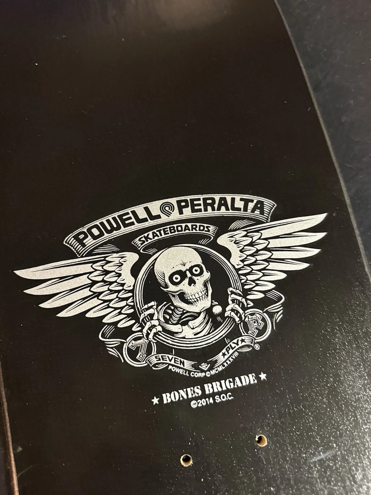 Tony Hawk Signed Bones Brigade Autographed Skateboard Deck Black Series 5 Powell Peralta Blem