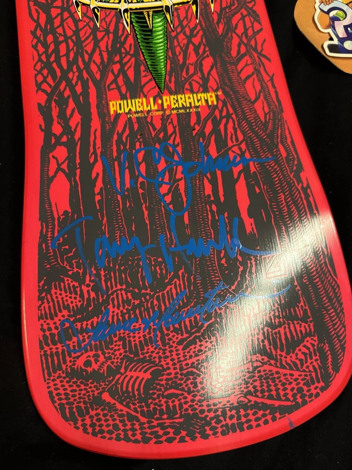 TEAM SIGNED Tony Hawk Claw Bones Brigade Autographed Powell Peralta Skateboard Deck