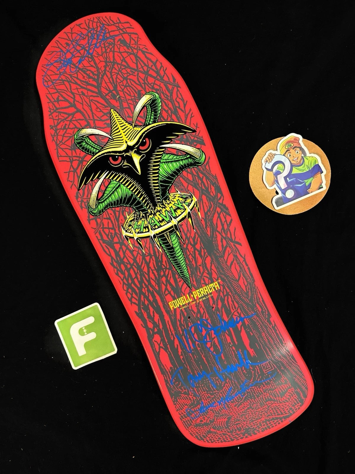 TEAM SIGNED Tony Hawk Claw Bones Brigade Autographed Powell Peralta Skateboard Deck
