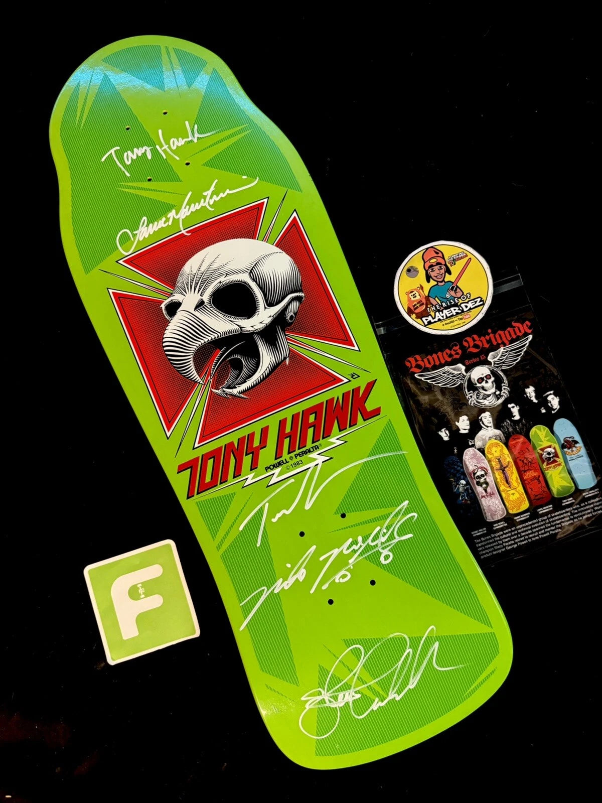 TEAM SIGNED Tony Hawk Bones Brigade Series 15 Autographed Powell Peralta Skateboard Deck