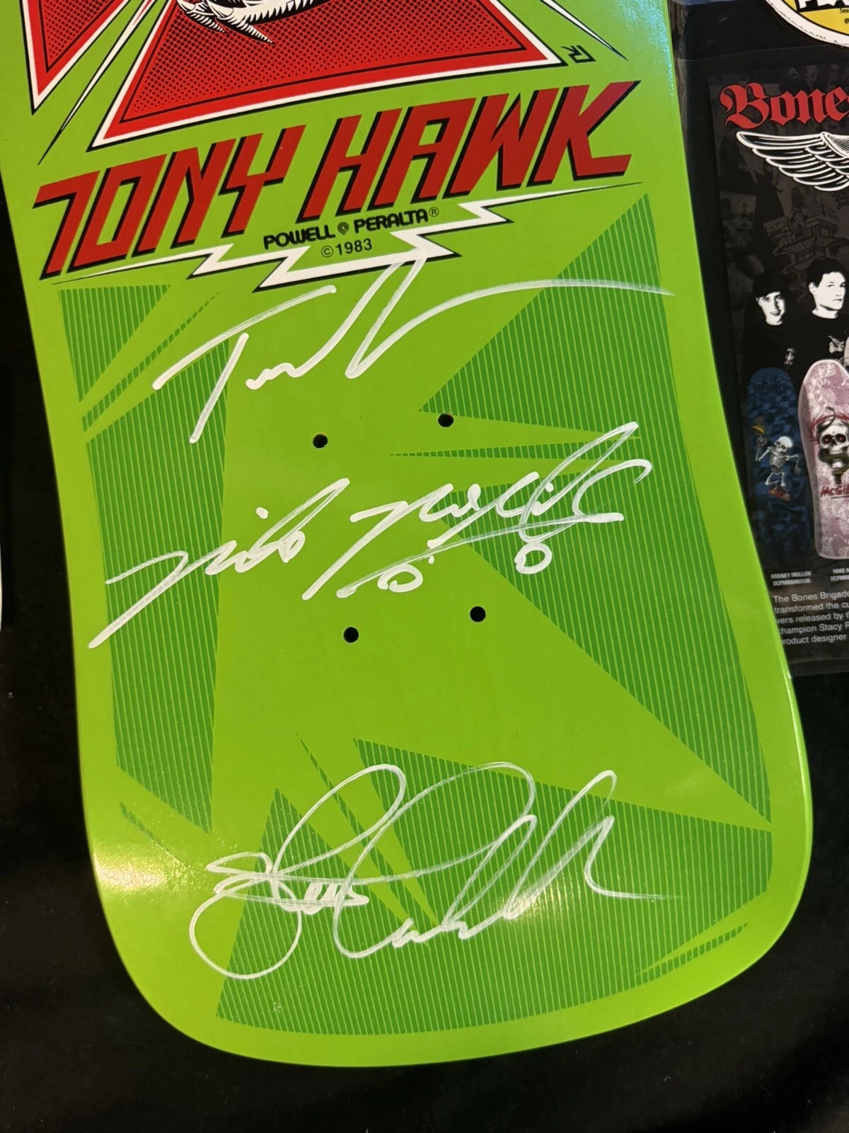 TEAM SIGNED Tony Hawk Bones Brigade Series 15 Autographed Powell Peralta Skateboard Deck
