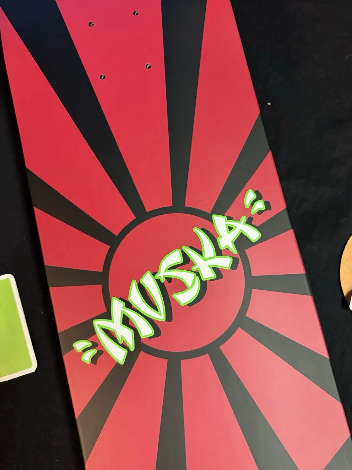 Signed Chad Muska Red Black Rising Sun Autographed Shorty’s Skateboard Deck
