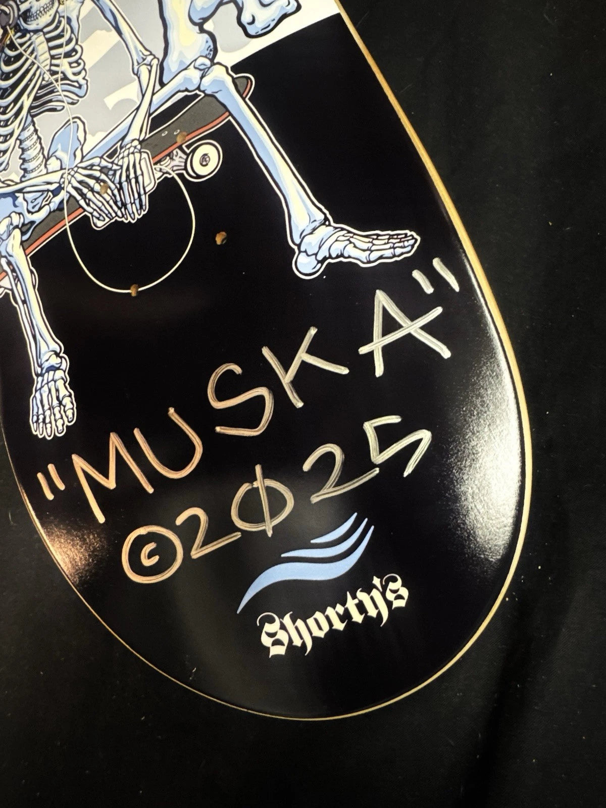 Signed Chad Muska Autographed Skeletor Silhouette Shortys Skateboard Deck