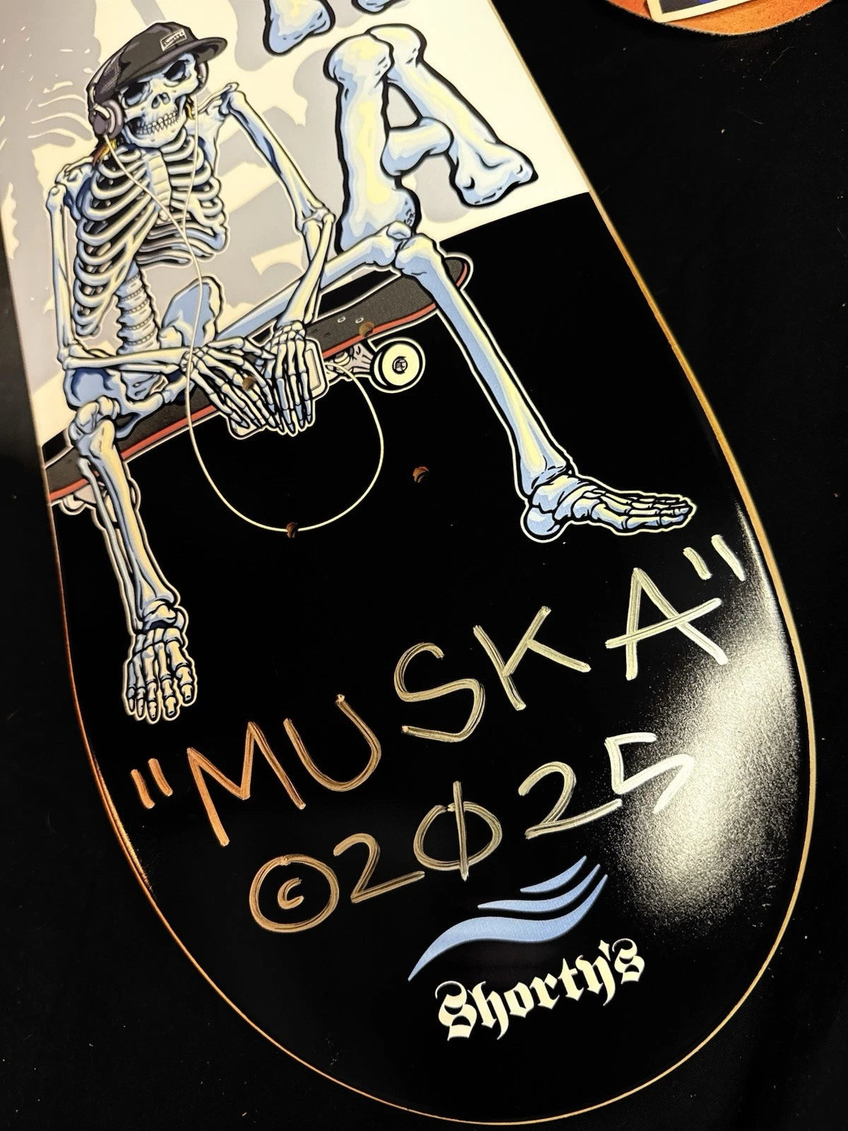 Signed Chad Muska Autographed Skeletor Silhouette Shortys Skateboard Deck