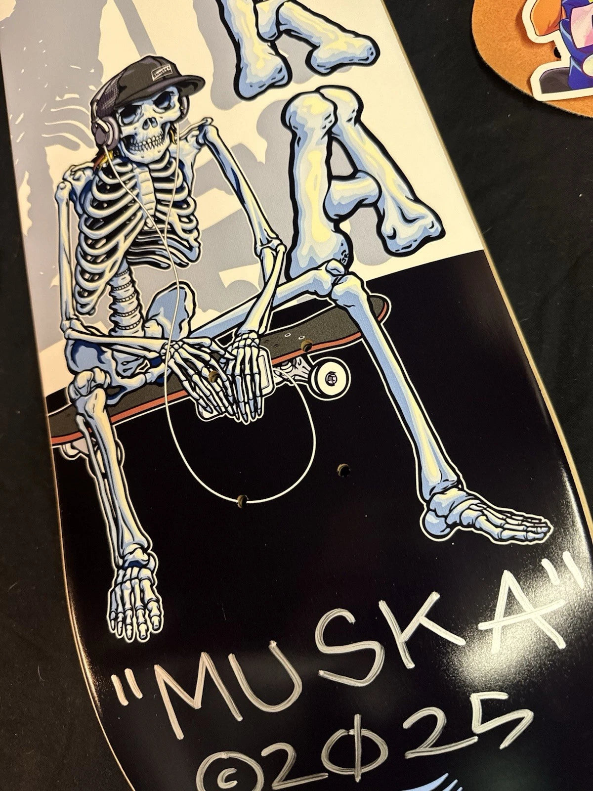 Signed Chad Muska Autographed Skeletor Silhouette Shortys Skateboard Deck