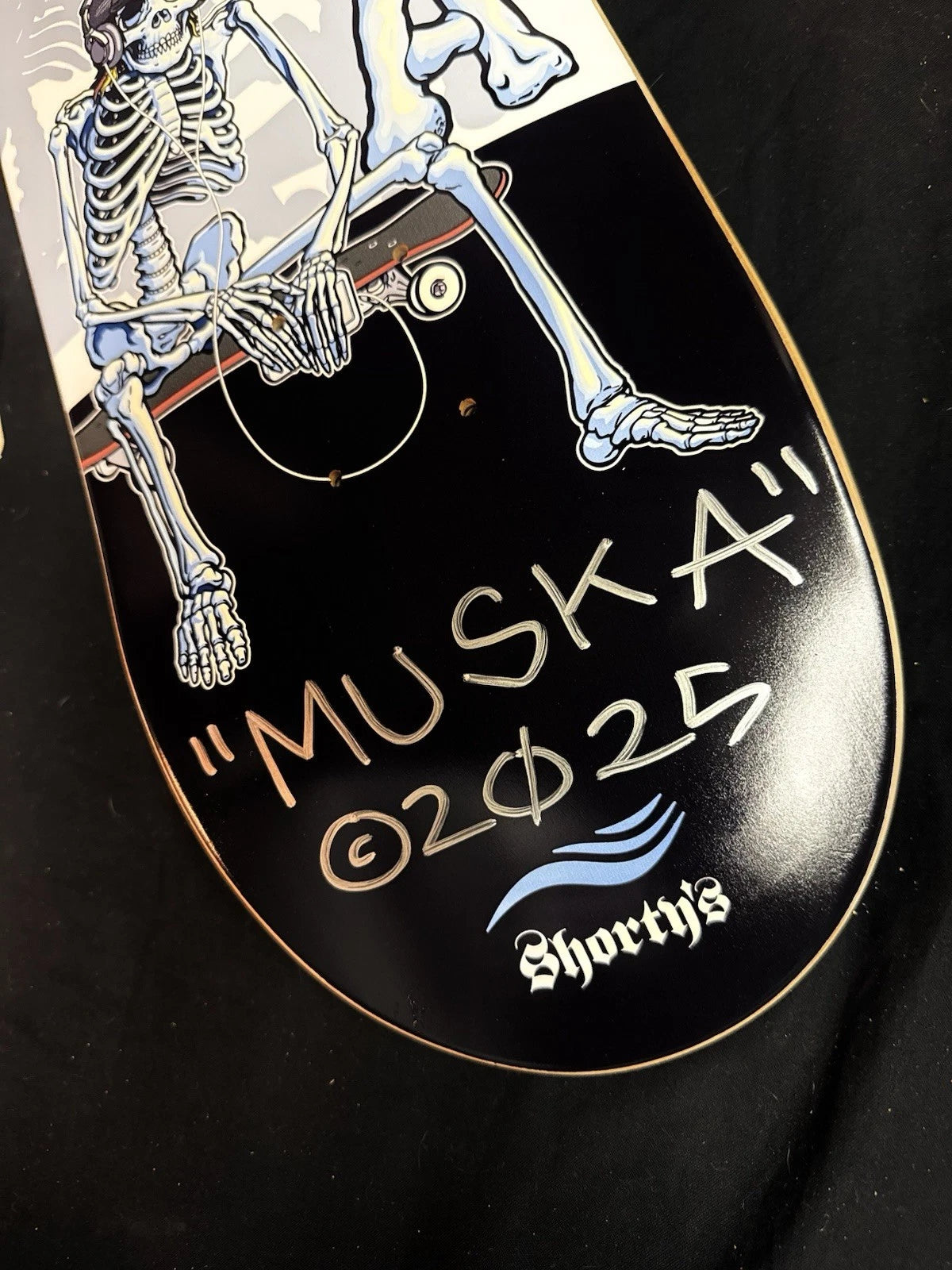 Signed Chad Muska Autographed Skeletor Silhouette Shortys Skateboard Deck