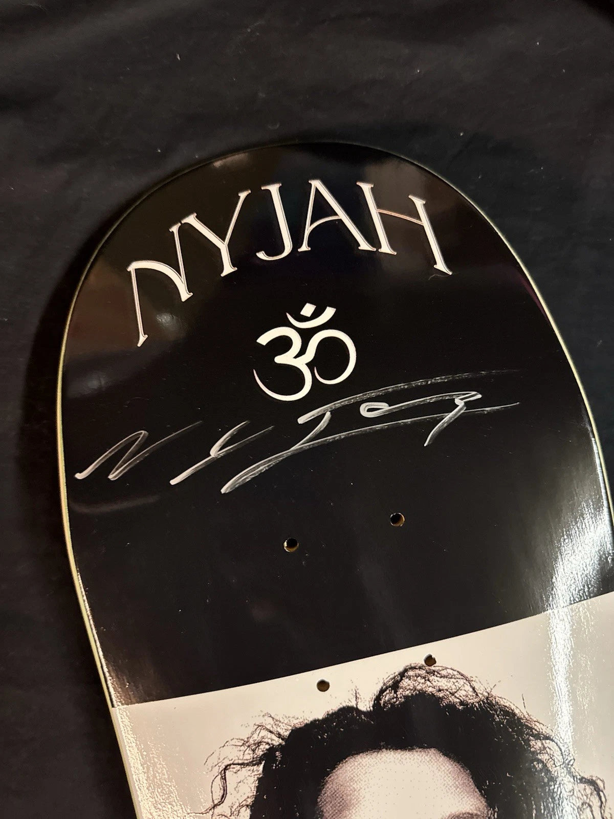 Signed Nyjah Huston Young Jah 30th Autographed Disorder Skateboard Deck