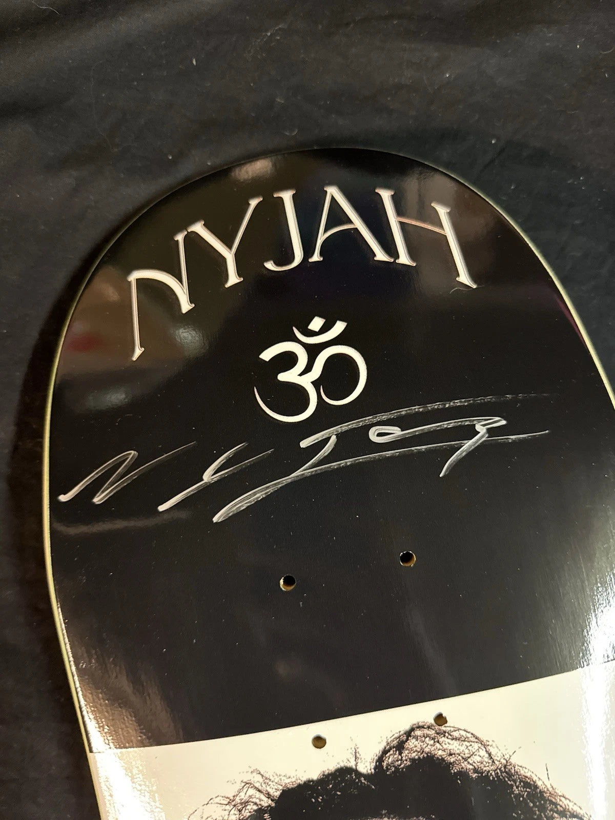 Signed Nyjah Huston Young Jah 30th Autographed Disorder Skateboard Deck