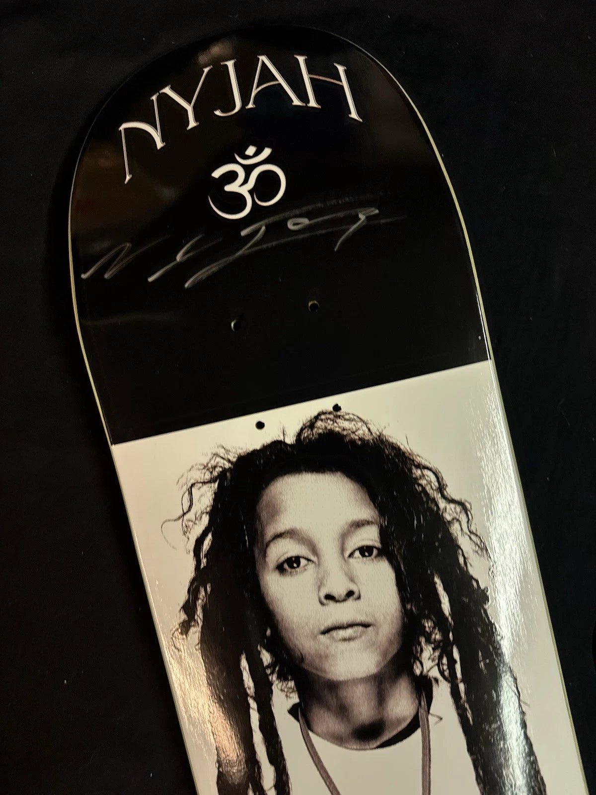 Signed Nyjah Huston Young Jah 30th Autographed Disorder Skateboard Deck