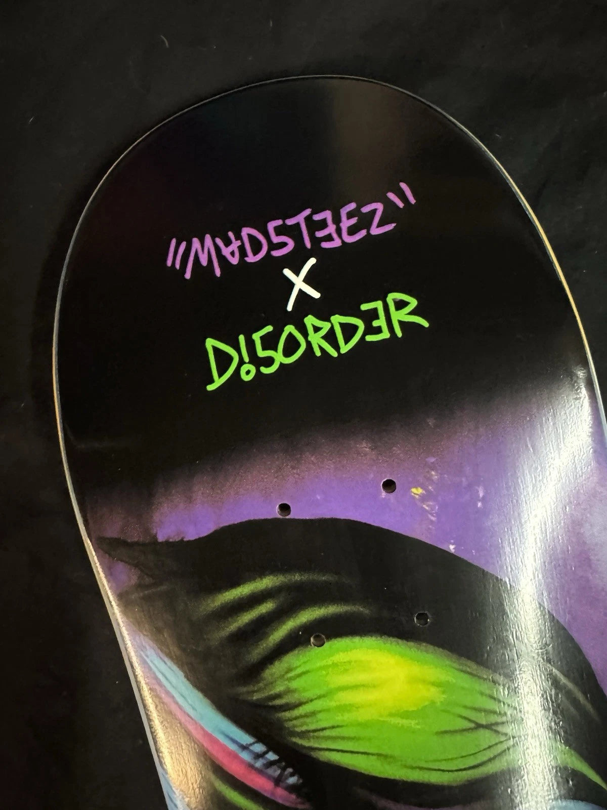 Signed Nyjah Huston Madsteez Disorder Autographed Pro Skateboard Deck