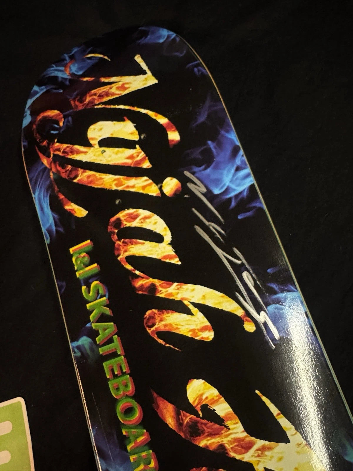 Signed Nyjah Huston Flame Autographed I & I VINTAGE 2009 Skateboard Deck