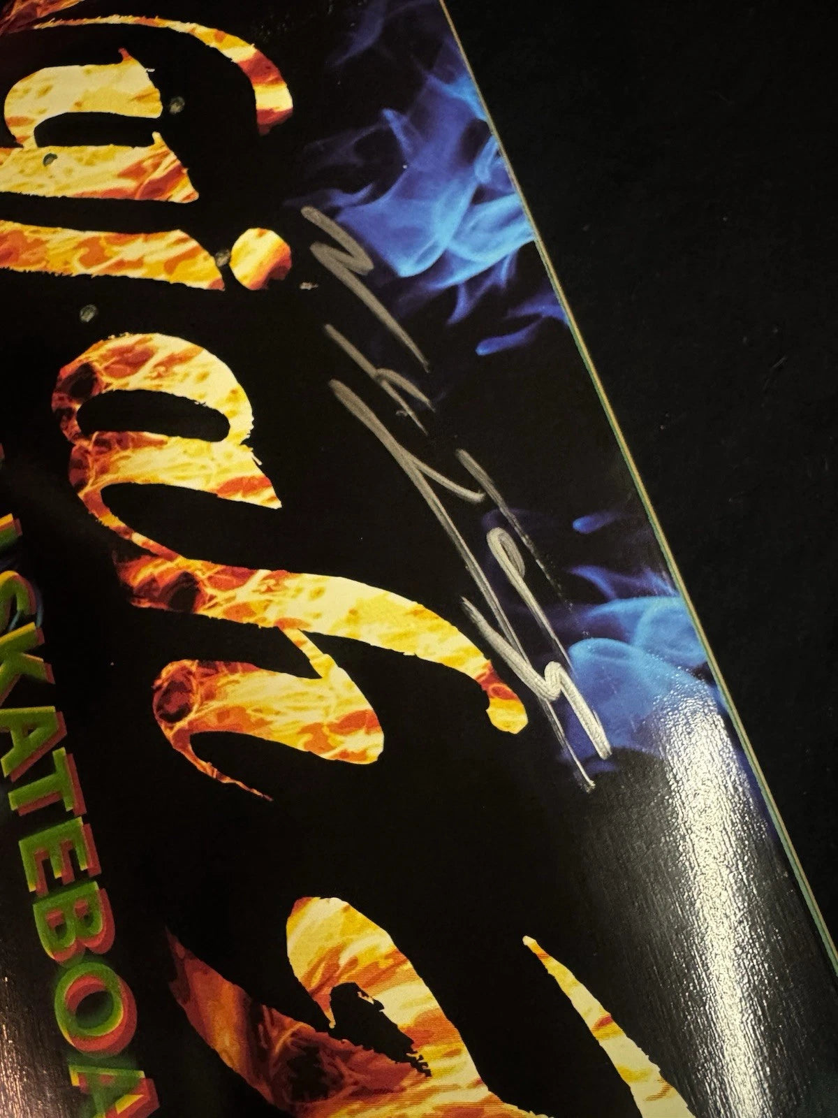Signed Nyjah Huston Flame Autographed I & I VINTAGE 2009 Skateboard Deck